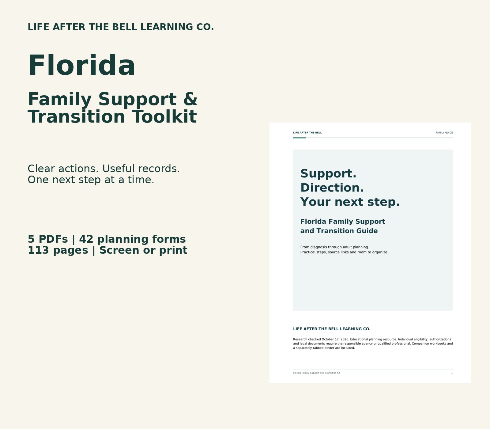 Florida toolkit with actual guide cover