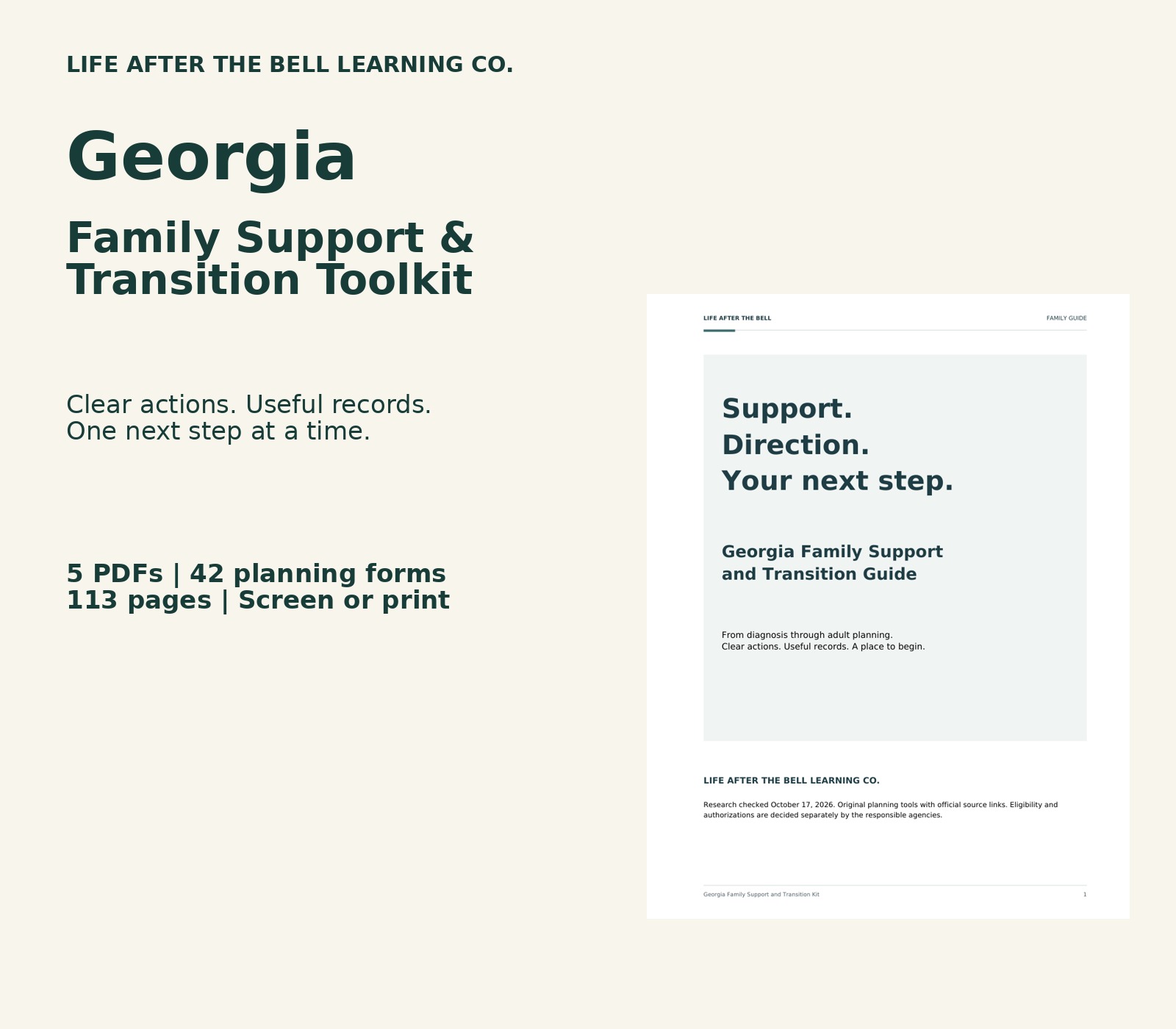 Georgia toolkit with actual guide cover
