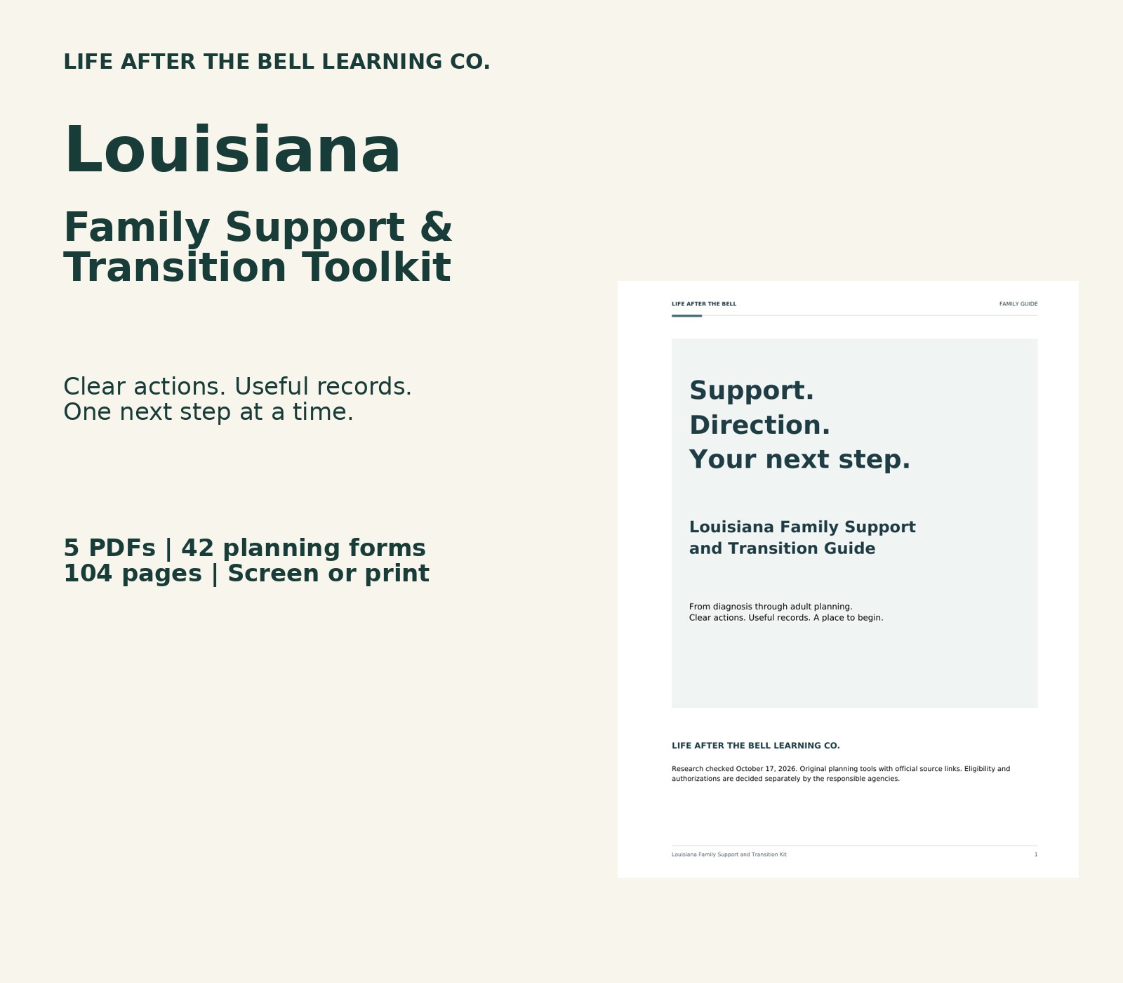 Louisiana toolkit with actual guide cover