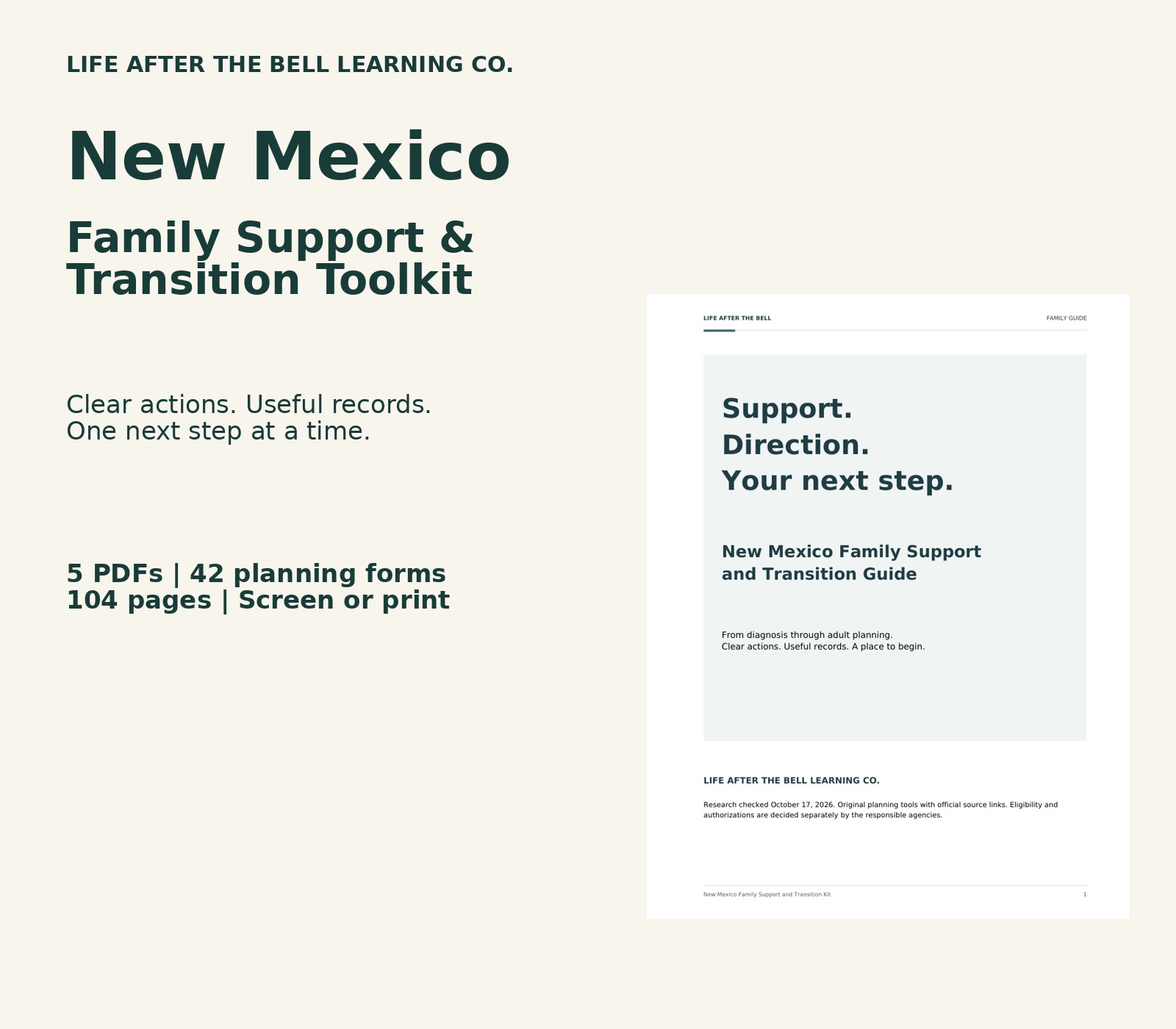 New Mexico toolkit with actual guide cover
