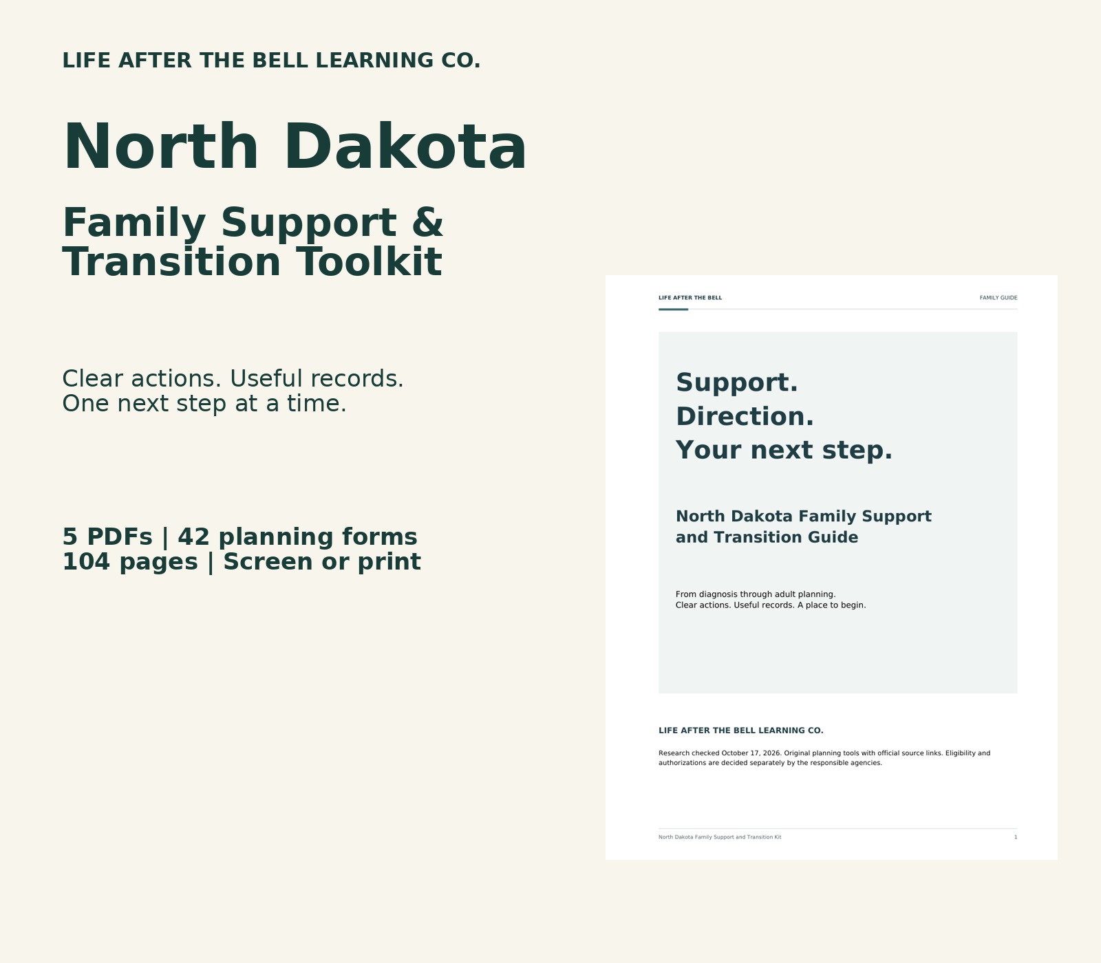 North Dakota toolkit with actual guide cover