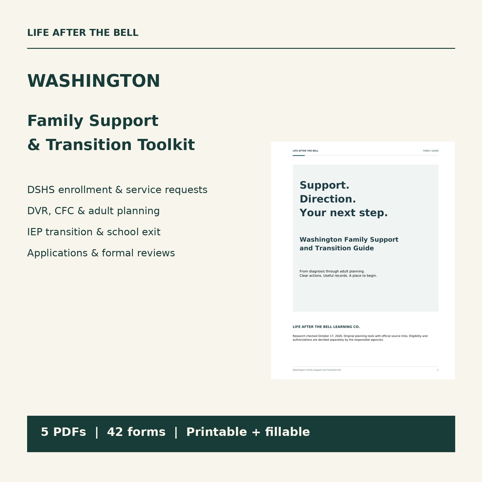 Washington toolkit and actual guide cover